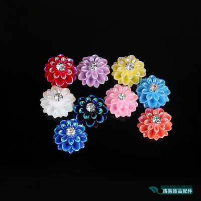 The rose flower DIY resin paste drilling material hair accessories accessories