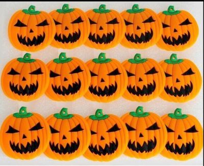 Large gummed pumpkin Brooch Large gummed Glitter breast jack-o '-lantern Halloween Halloween Halloween party