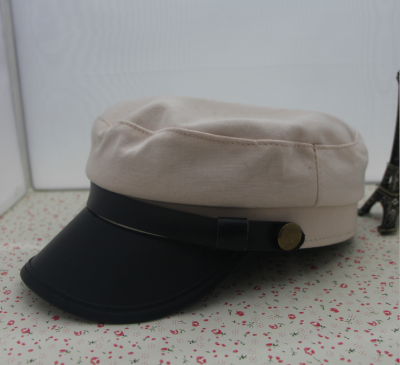 Korean outdoor sunshade hat knitted cloth cap peaked cap spring buckle hat