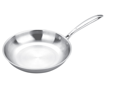 Stainless steel single - handle frying pan fish pan western style tableware smokeless frying pan