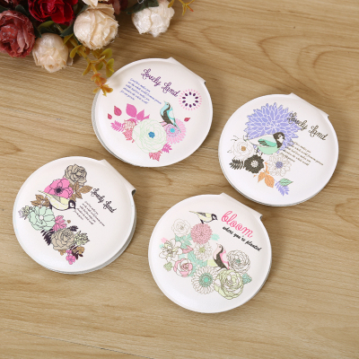 Fashion cartoon lovely cosmetic mirror portable folding mirror with small mirror.