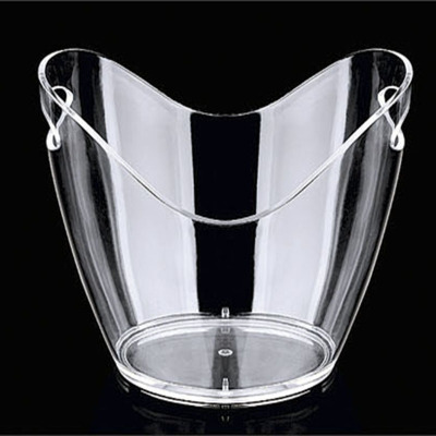 Fashion plastic transparent acrylic yuan bao ice bucket hotel bar supplies.