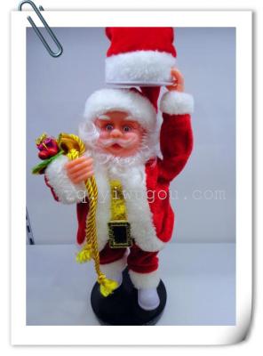9123 12 inch electric rotating his hat Santa Christmas gifts Christmas decorations