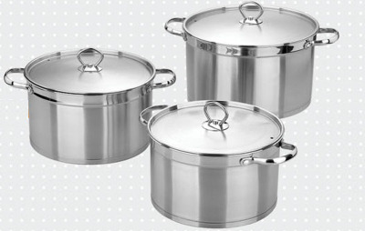Stainless steel cover pot soup pot high - grade export gift pot right Angle pot