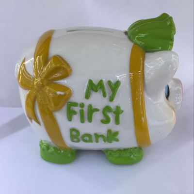 Ceramic pig piggy bank flower pig wedding gift piggy bank wealth pig, 65