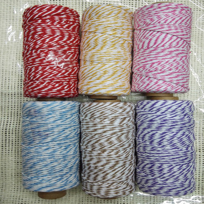 Wholesale two-color cotton rope DIY manual accessories bundling cotton string two-color cotton rope packaging rope