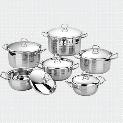 Stainless steel ear wide edge set pot soup pot milk pot pot pot export gift pot