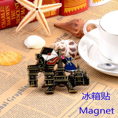 The SOUVENIR metal refrigerator is attached to MAGNET craft mn-1046.