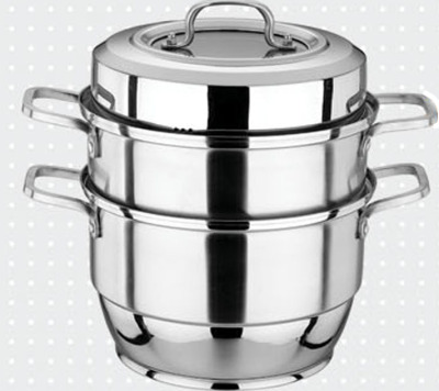 Stainless steel steamer steamer portfolio steamer thickened multi - purpose steamer high - grade soup pot