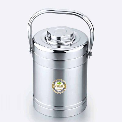 Stainless steel straight pot heat preservation pot food lattice Stainless steel students bento box