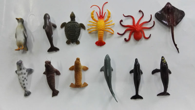 Plastic PVC simulation model of marine animal toys direct sales