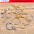 Manufacturer direct sales large and medium sized zinc alloy 8 key ring metal small toy accessories DIY.