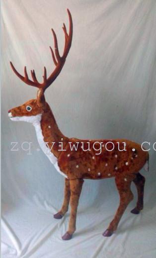 长毛仿真鹿 .2m圣诞礼品圣诞鹿圣诞场景布置礼品923