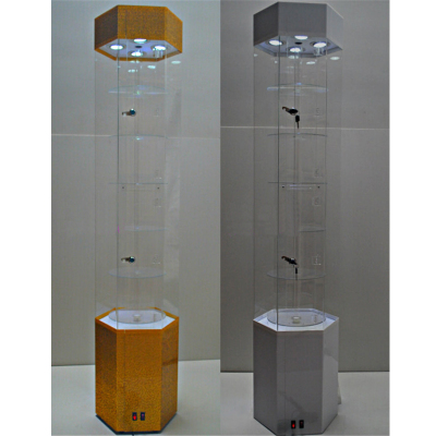 Foreign trade wholesale acrylic plexiglass display Golden display cabinet