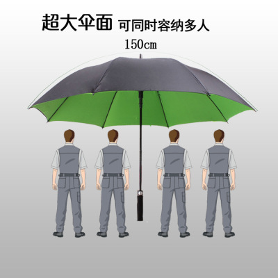 Double-Layer Golf Umbrella Anti-Rainstorm Big Umbrella Super Large Color NC Fabric Straight Pole Umbrella Wholesale Custom