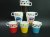 Creative ceramic cup cup set family cup stacking rainbow cup cartoon decorated sleeve cup