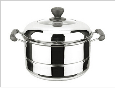 Stainless steel single bottom double bottom single grate steamer combination cover steamer steaming fish pot