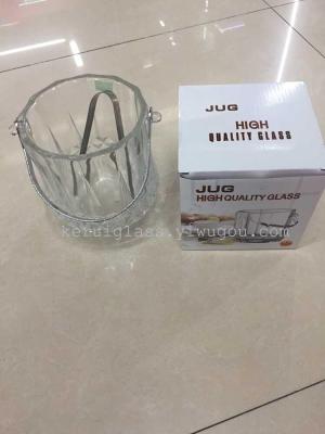 Glass ice bucket series (diamond ice cylinder)