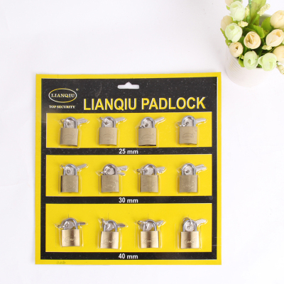 LIANQIU 25MM-32MM-38MM titanium gold padlock