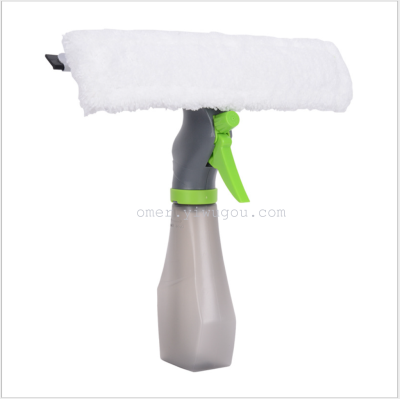 Water Spray Window Cleaner Can Spray Water Glass Cleaner Double-Sided Glass Scraper Tile Window Three and One Water Spray Scraper