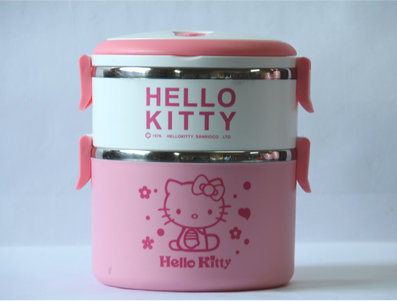 Cartoon children 's lunchbox minions robotic cat Kitty Kitty lunchbox stainless steel lunchbox