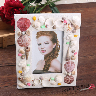The series of colored sand shell photo studio photo frame for decoration