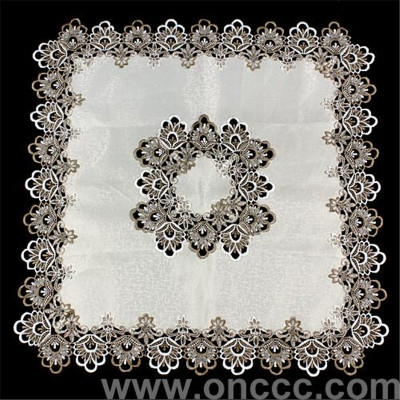 Water soluble lace decorative dustproof square tablecloth
