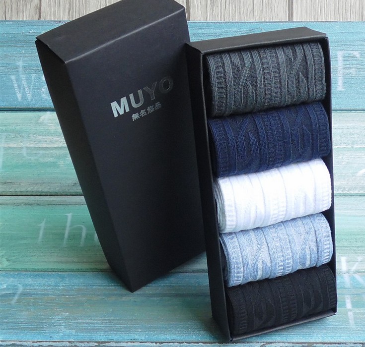 2024春季盒装男士袜子透气耐磨中筒袜子批发高档商务休闲棉袜