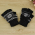 Men's winter cold-proof warm fashion gloves half-finger thickened jacquard gloves