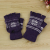 Men's winter cold-proof warm fashion gloves half-finger thickened jacquard gloves