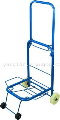 Blue white electroplating factory direct wheel folding luggage cart