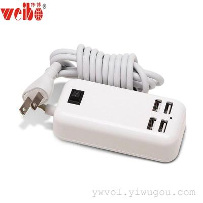 More than USB fast charger socket Apple Android mobile phone digital universal power adapter 2A