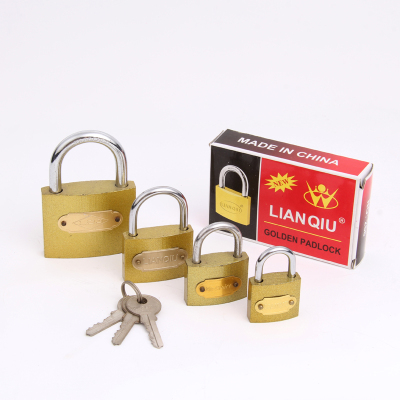 Golden padlock thin light lock 20mm-60mm