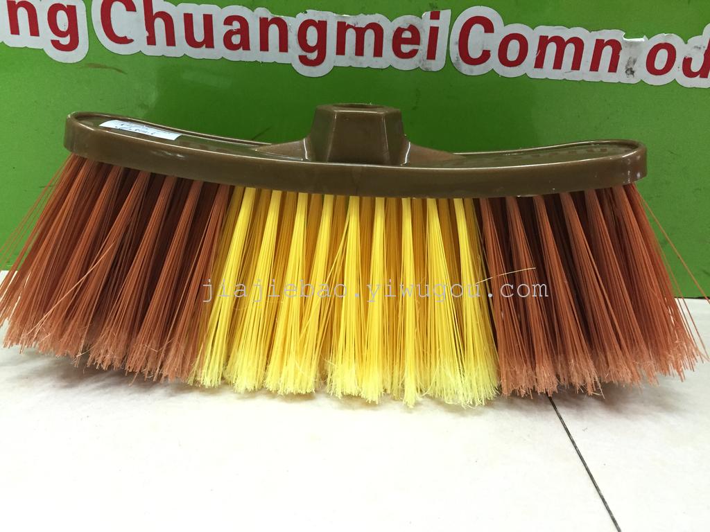 2519小弯头扫把古铜色咖啡色双色外贸开毛