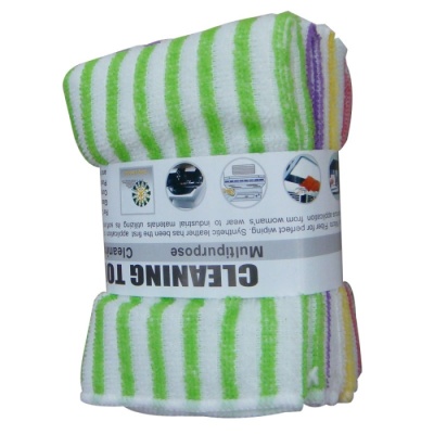 Manufacturers wholesale and ultra fine fiber cloth 5 Wai card color stripe cloth size 30*30