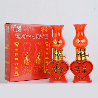 Wholesale wedding candle lamp decoration happy word heart candle lamp creative wedding lighting supplies LED happy light