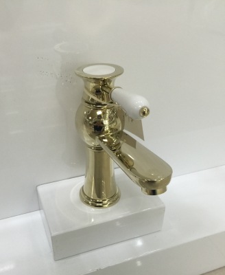 Copper single hole basin faucet faucet