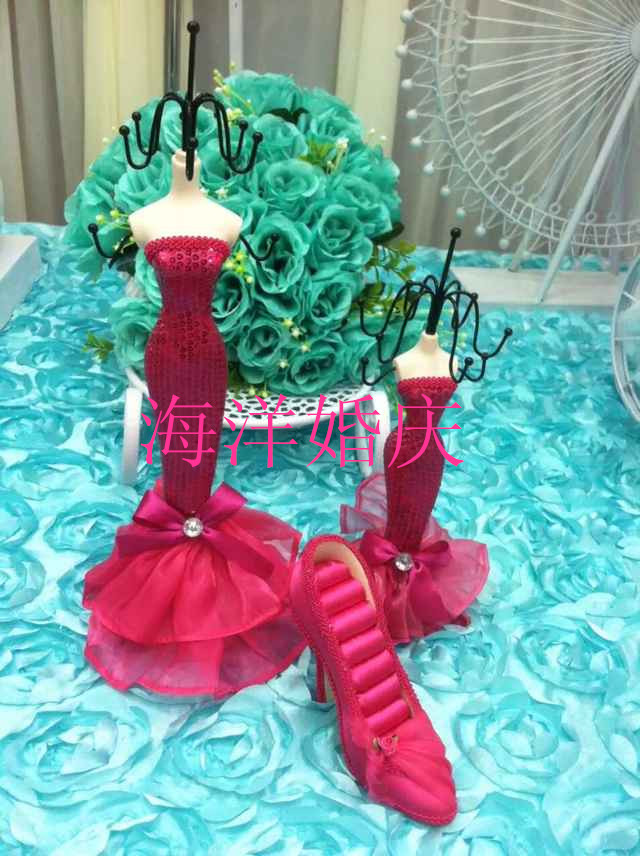 婚庆用品摆件模特3件套摆挂 首饰架 迎宾区梳妆台摆件