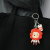PVC lovely red haired lion soft Keychain PVC double stereo Keychain