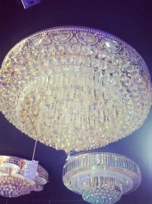 Factory outlet LED crystal lamp circular ceiling lamp double floor crystal lamp living room lamp restaurant lamp