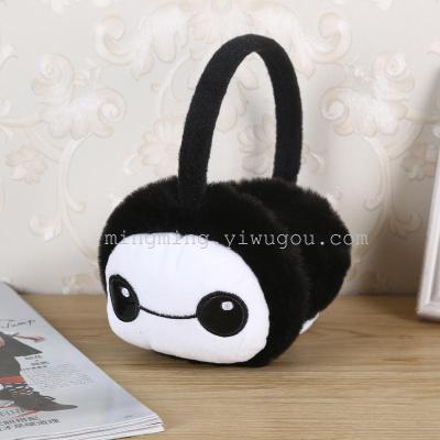 Korean children cute cartoon plush earmuffs warm earcap white earmuffs 