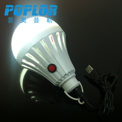 LED intelligent light bulb / 12W/ emergency lights / outdoor camping lamp /the night market stall lamp/USB charging