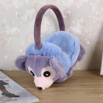 Winter cute dog plush earmuffs children's cartoon creative warm earmuffs