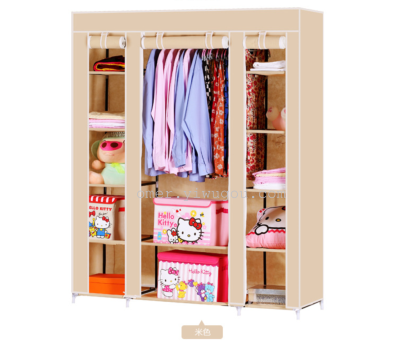 Reinforced Assembly Simple Non-Woven Wardrobe Simple Modern Wardrobe Large Double Clothes Storage Cabinet