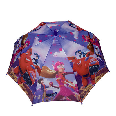 19 inch, cartoon super corps, O Hideo, white, straight rod automatic umbrella, children, anti sai