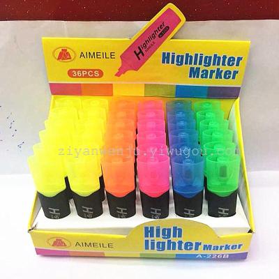 36 PACK display box fluorescent pen 6 colors mixed color fluorescent marker pen