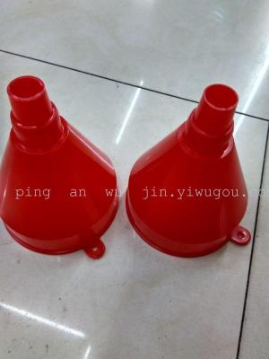Funnel Household Oil Leaking Funnel Red Plastic Funnel