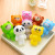 PVC lovely white bear sets of soft keys PVC soft animal 8 color key bag