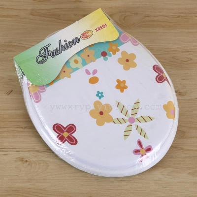 Single printing side sponge toilet cover plate thick toilet lid warm pad soft and comfortable