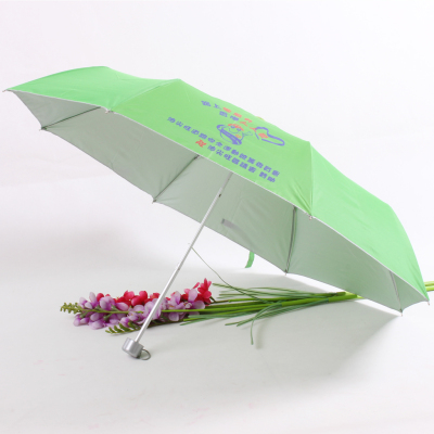 Ultralight aluminum alloy folding umbrella portable three-fold umbrella foreign trade umbrella advertising umbrella 